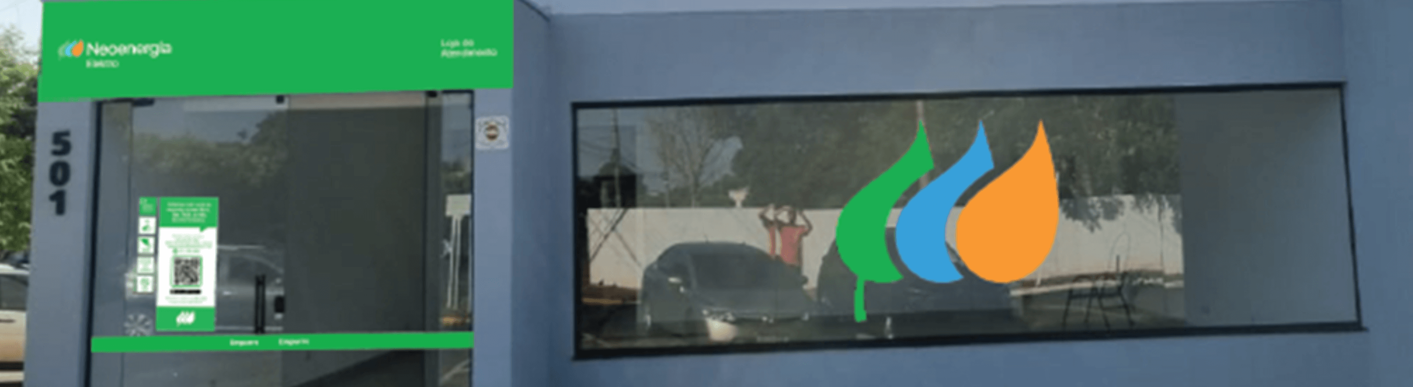 Fachada da nova loja da Neoenergia em Três Lagoas