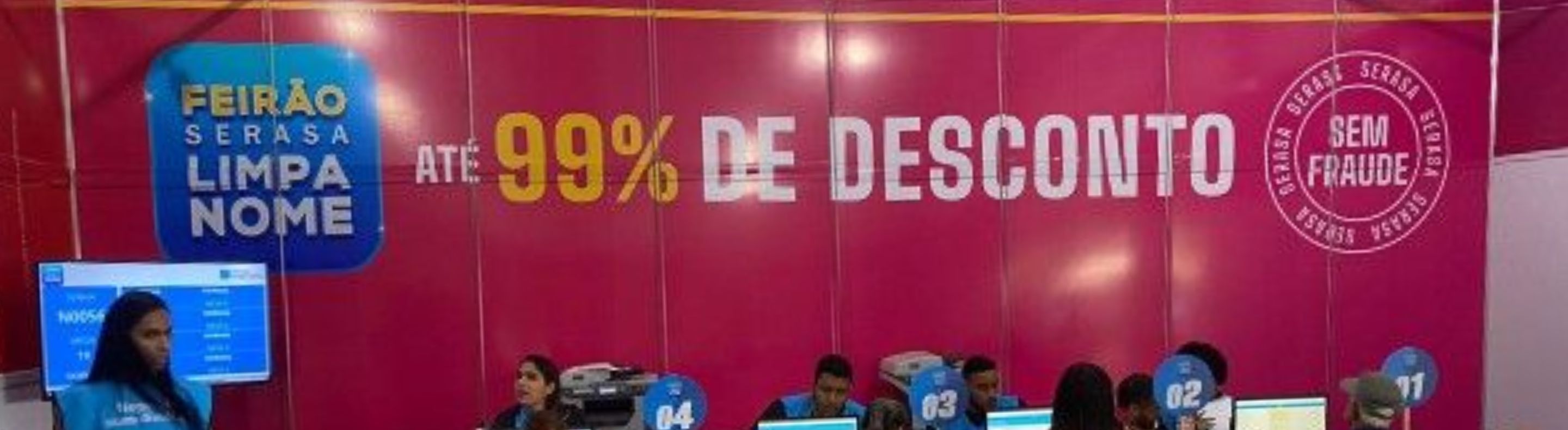 Tenda do Feirão Serasa Limpa Nome com atendimentos da Neoenergia Coelba