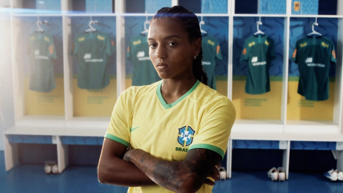Geyse jogadora da seleção feminina de futebol