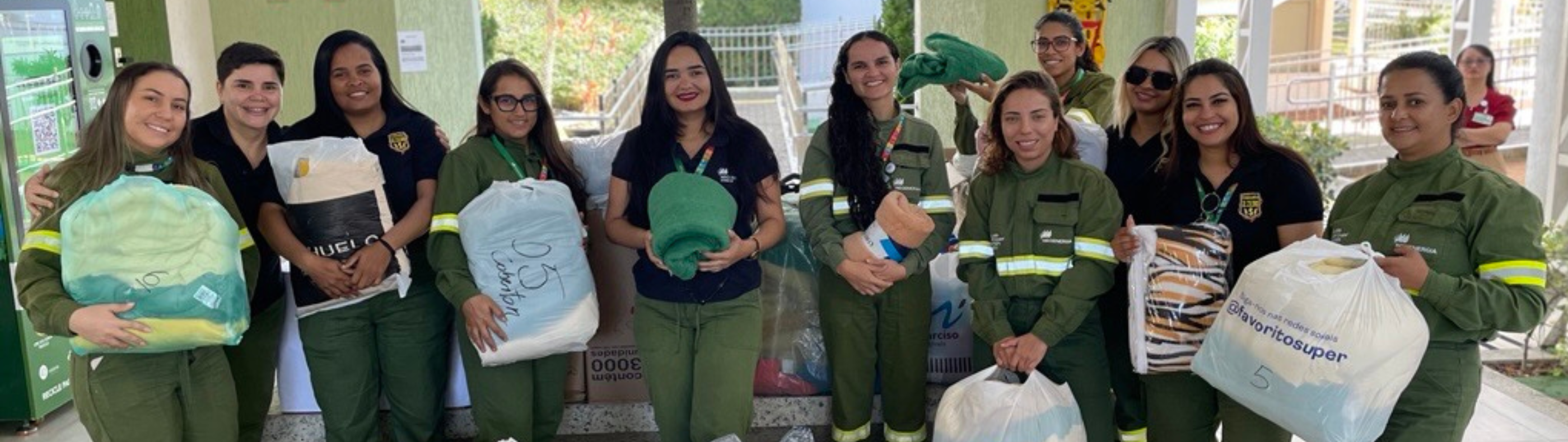Instituições de amparo social em Natal e Macaíba recebem mais de 300 cobertores e toalhas doados por voluntários da Neoenergia Cosern 
