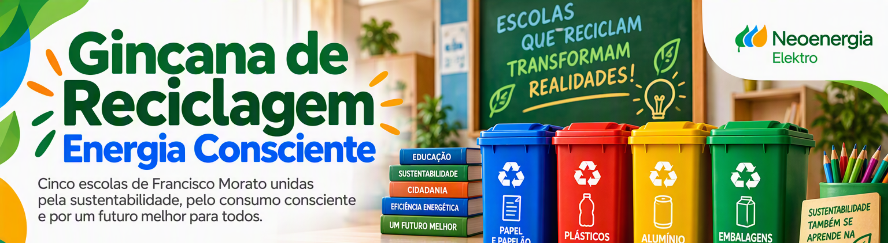 Escolas públicas de Francisco Morato participam de gincana de reciclagem promovida pelo Projeto Energia Consciente